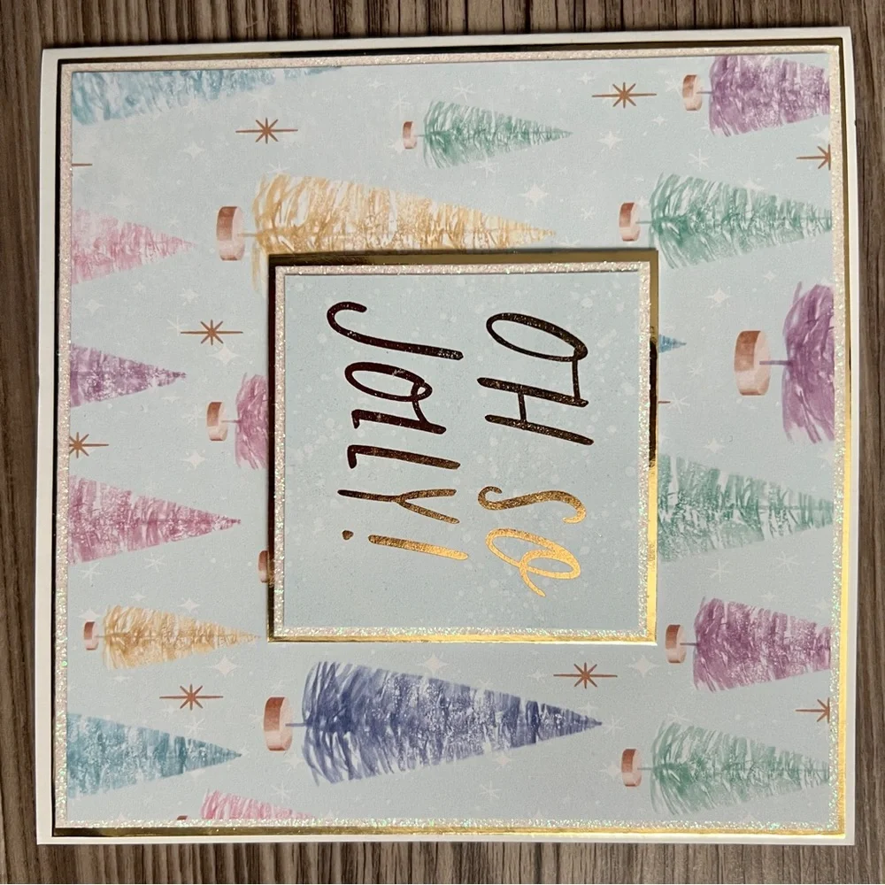 Handmade Christmas Holiday Greeting Cards Set of 8 Square 5.5” x 5.5”
